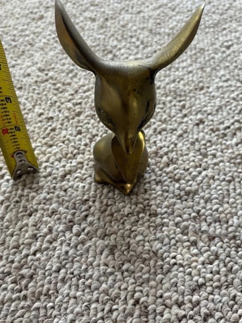 Vintage MCM Brass Animal Figurine Abstract Mouse Atomic Decor Desk Office
